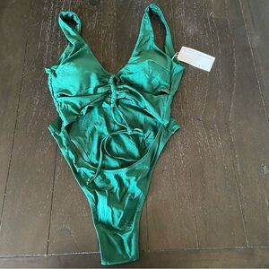 CHYRII Women's Sexy Cutout Lace Up Backless High Cut One Piece Swimsuit Monokini